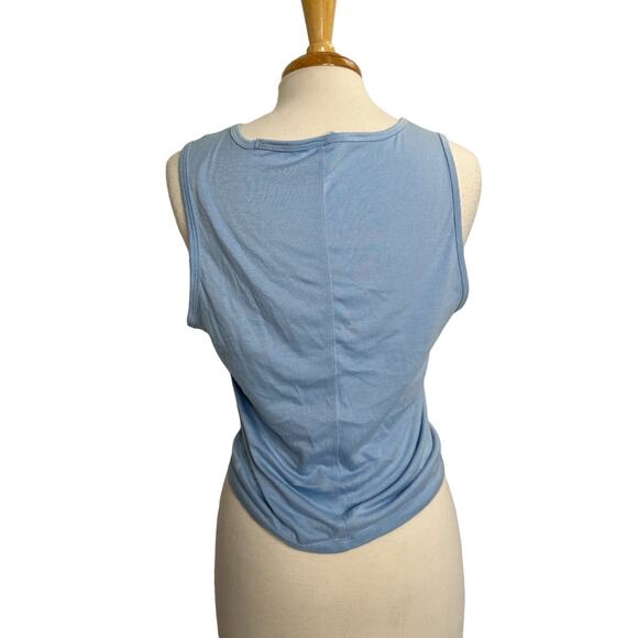 Yogalicious Sleeveless Front Knot Tank Top Blue Size M - Picture 6 of 6